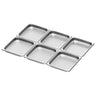 (6 stk.) GN-kantine i rustfrit stål GN 2/3 - Dybde: 40 mm