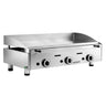 Gasgrillplade – med hårdkrombelægning – 9,3 kW – glat – grillflade: 755 x 400 mm