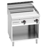 Gas stegeplade - 13,8 kW - Glat - stegeflade: 795x500 mm - inkl. understel