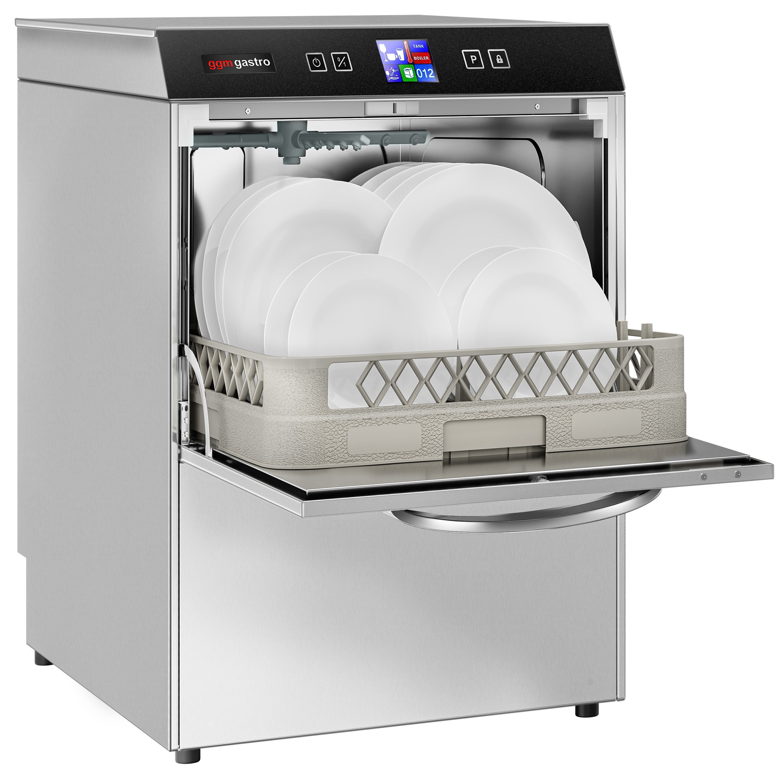 Opvaskemaskine - Digital - 3,55 kW - med vaskemiddel, afspændingsmiddel og ludpumpe