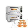 Gas pizzaovn 6 + 6 x 34 cm (lav)