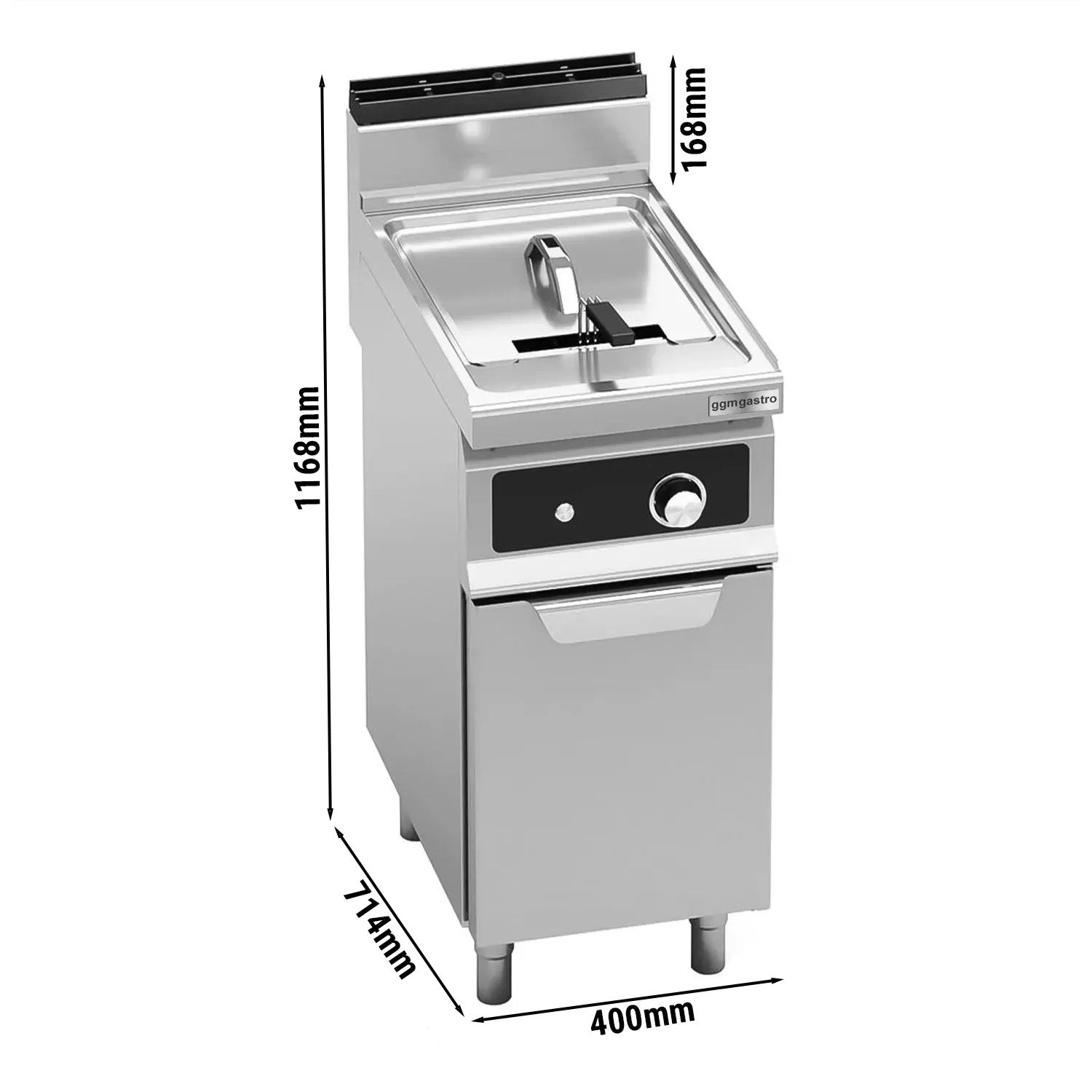 Gas friture - 18 liter (14 kW) - Elektronisk kontrol