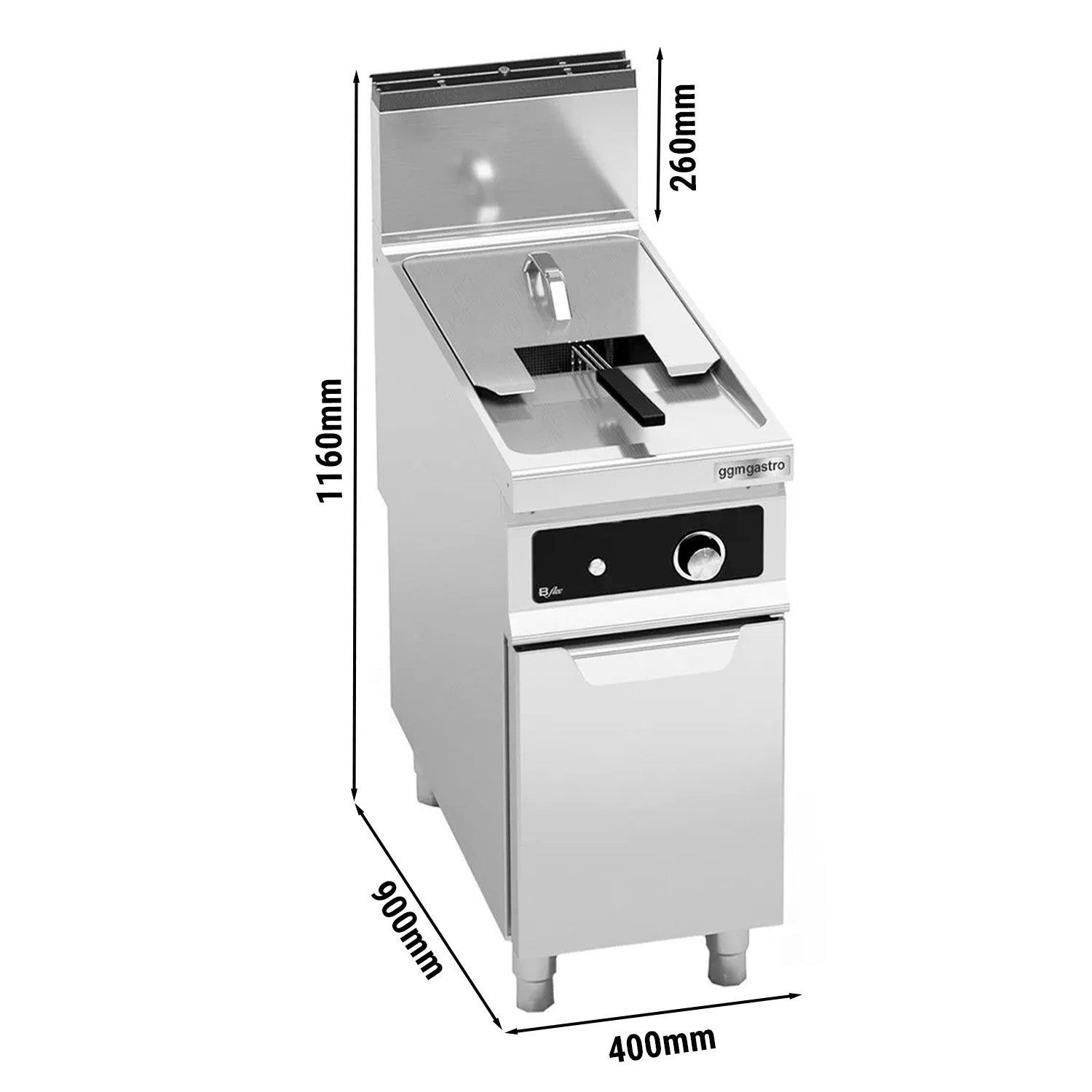 Gas friture - 18 liter (14 kW) - Elektronisk kontrol