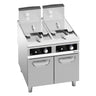 Dobbelt friture - 20+20 liter - 35,0 kW - gas - Bflex Digital - med underskab