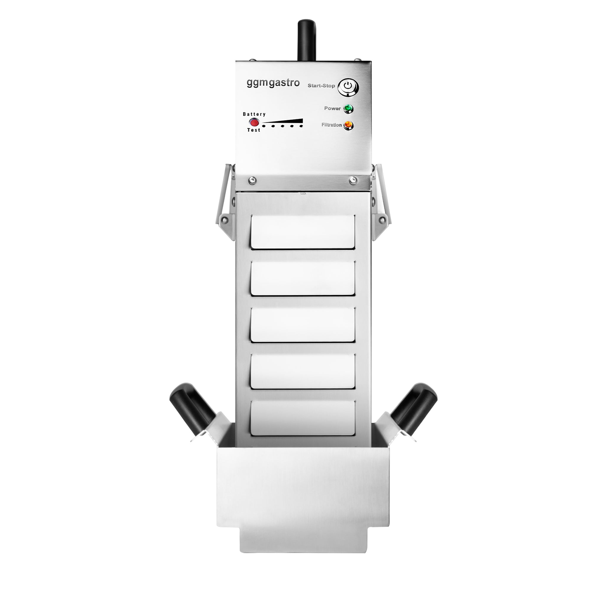 Bærbart batteridrevet fritureoliefilter - 50 liter/minut - til max. 20 liter frituregryder