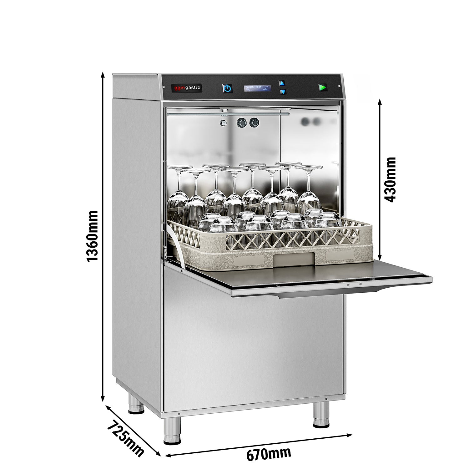 Opvaskemaskine 6,75 kW - Med Vaskemiddelpumpe og Skyllemiddelpumpe (Dobbeltvægget)