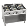 Gaskomfur - med 6 brændere (44 kW)