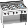 Gaskogebord 6 Brænder (33,5 kW) med pilot flamme