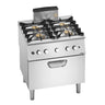 Gaskogebord - 24 kW - 4 blus - inkl. gasovn - 7,8 kW