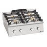 Gaskomfur - med 4 brændere (24 kW)
