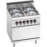 Gaskogebord 4 Brænder (21,5 kW) inkl. elektrisk statisk ovn (7,5 kW)