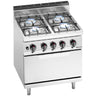 Gaskogebord 4 Brænder (21,5 kW) inkl. Gasovn (7,8 kW)