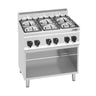 Gaskogebord 6xBurner med understel