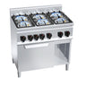 Gaskogebord 6 Brænder (28,5 kW) + Elektrisk Konvektionsovn (3 kW)