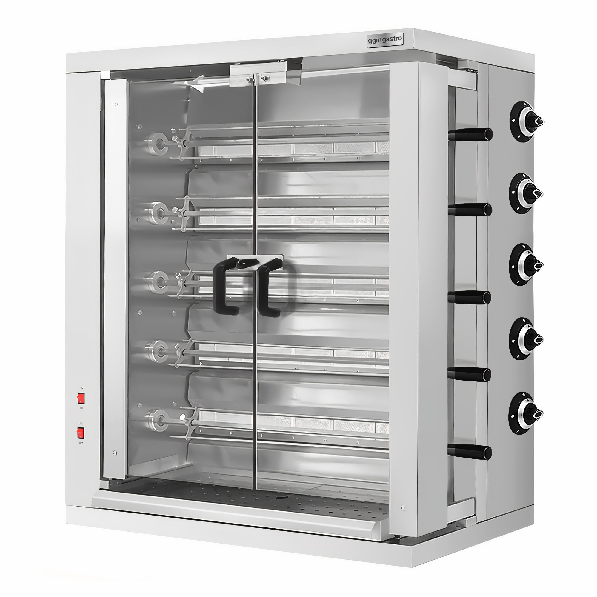 Gasgrill til kyllinger ECO - 32,33 kW - med 5 spyd til 30 kyllinger