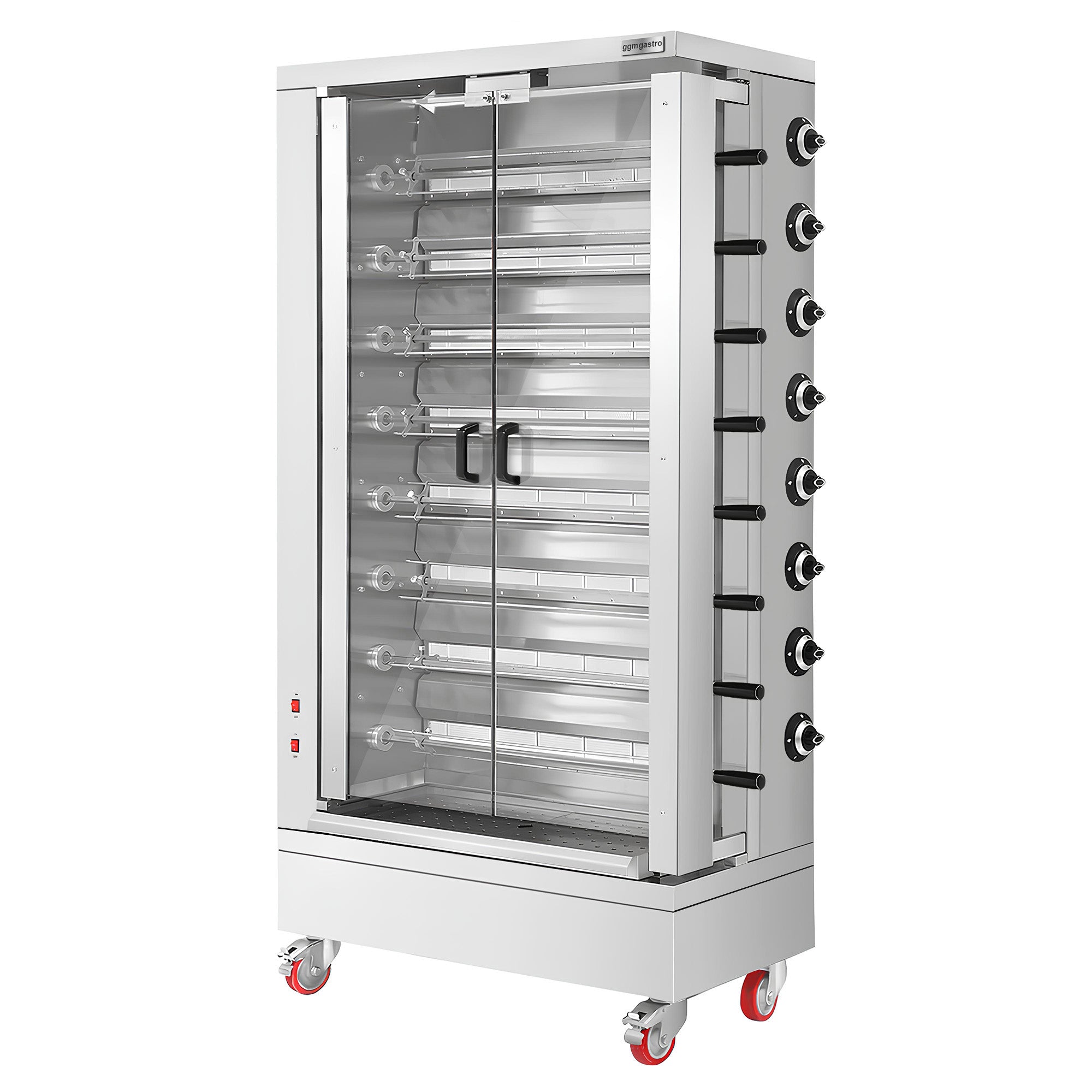 Gasgrill til kyllinger ECO - 51,73 kW - med 8 spyd til 48 kyllinger