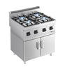 Gaskogebord 4 Brænder (23 kW) med pilot flamme - inkl. understel med 2 døre