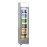 Flaskekøleskab - 145 Liter - rammeløst design - med 1 glasdør & reklamedisplay