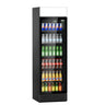 Flaskekøleskab - 345 Liter - rammeløst design - med 1 glasdør & reklamedisplay