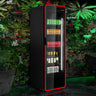 Flaskekøleskab - 550 Liter - rammeløst design - med 1 glasdør & farvet LED-lys