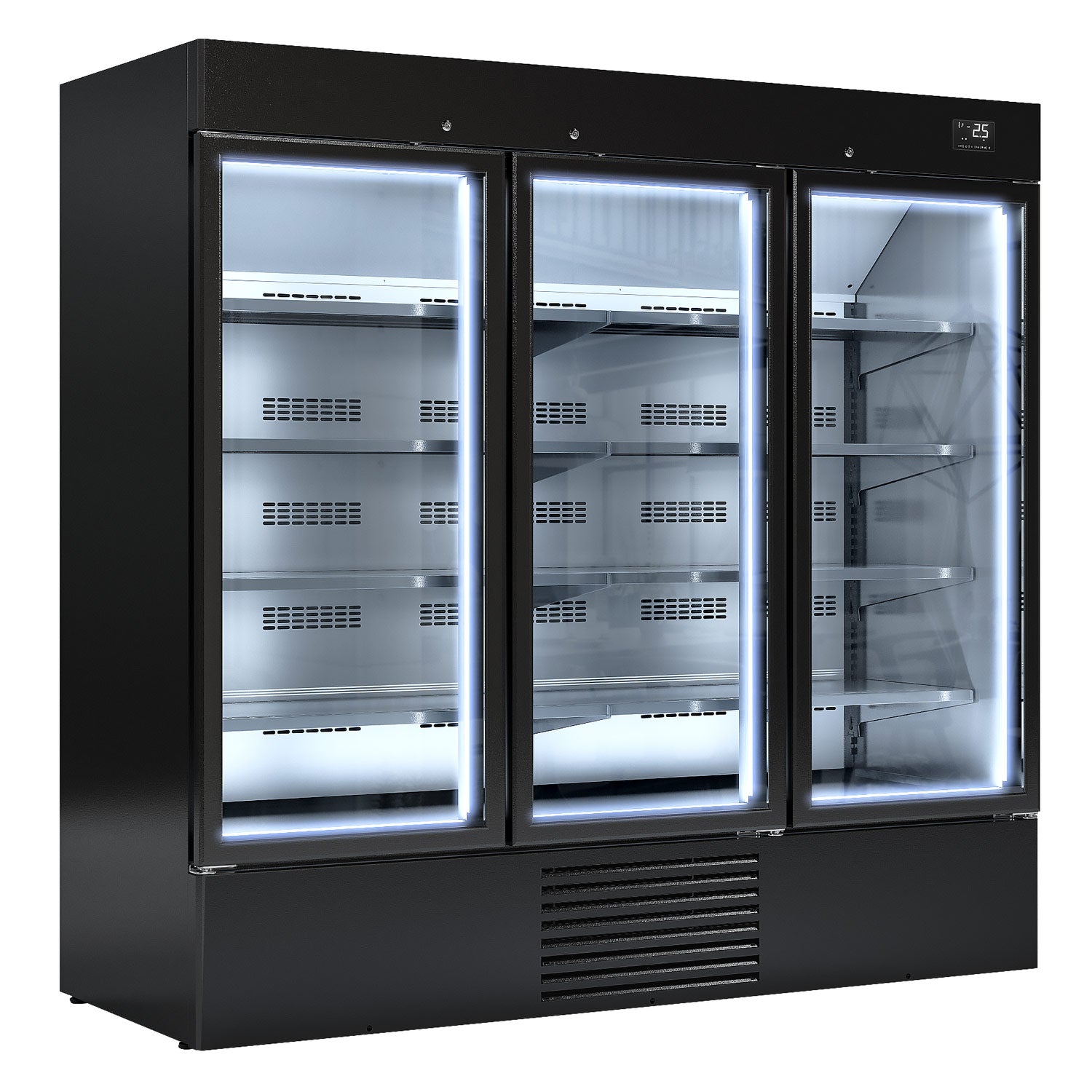 Flaskekøleskab - 2030 liter - med 2 døre - sort
