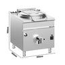 Gaskedel - 150 liter - 20 kW - direkte opvarmning - med vandtilslutning