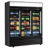 Flaskekøleskab - 1500 Liter - med 3 glasdøre & reklamedisplay