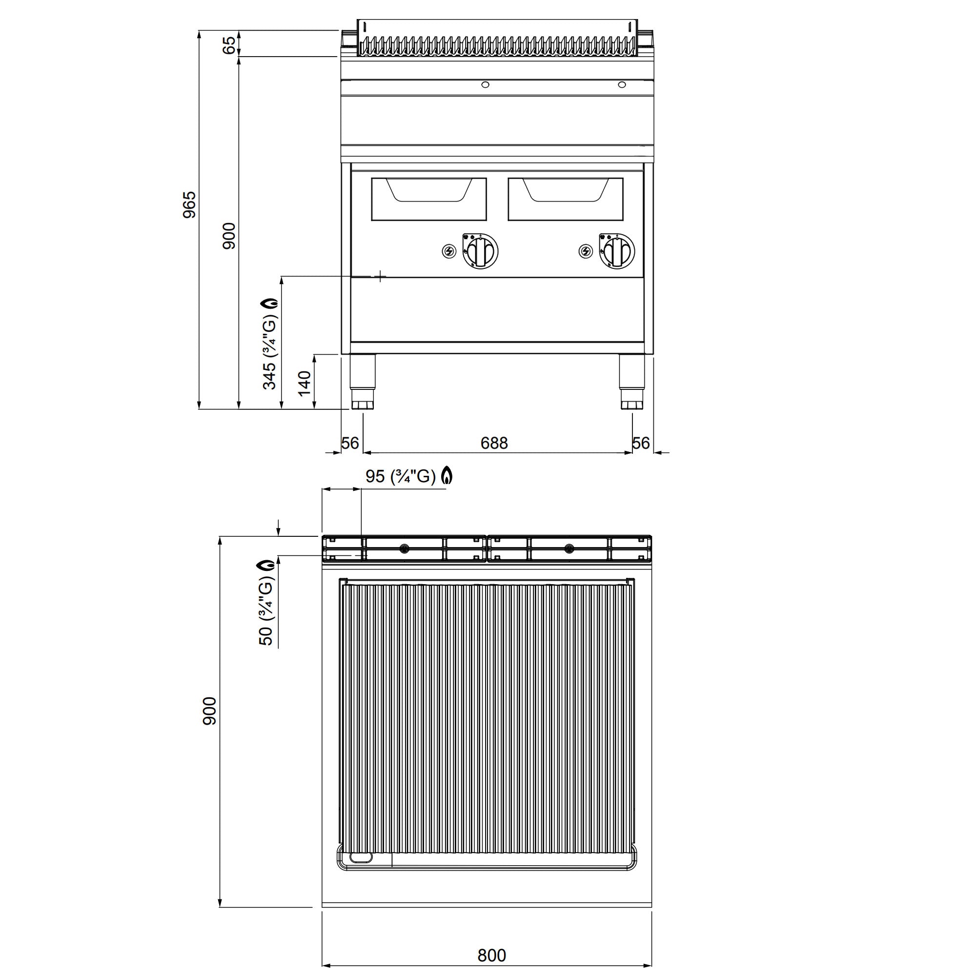 Gasvandgrill (18 kW)