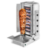 Gyro-/kebabgrill med gaslavasten - 4 brændere - inkl. 2 beskyttelsesplader