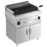 Gas lavastensgrill - (10,6 kW) - vippelig grillrist inkl. understel med 2 døre