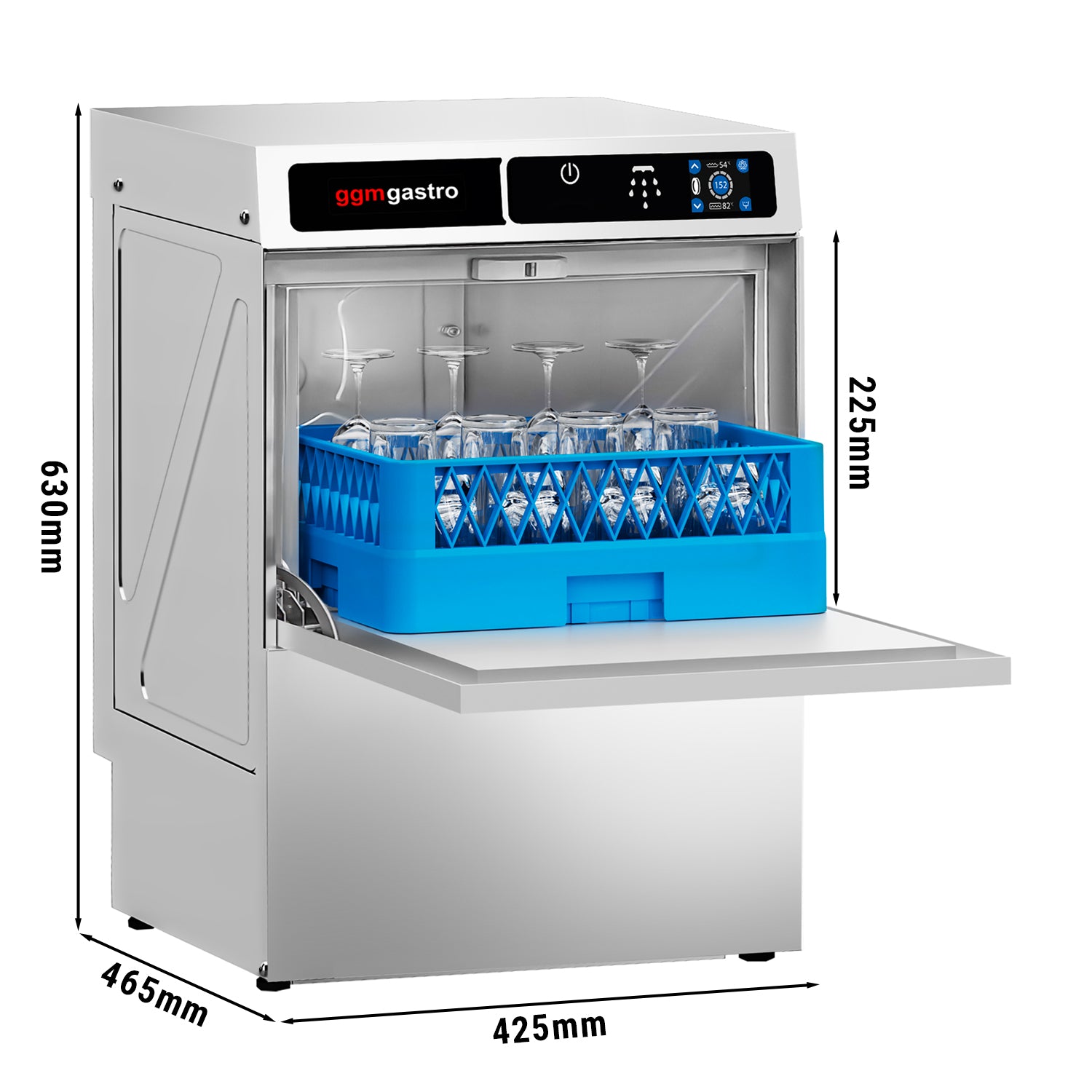 Glasvasker 3,30 kW - Med ludpumpe og automatisk tilførsel af vaskemiddel og afspændingsmiddel