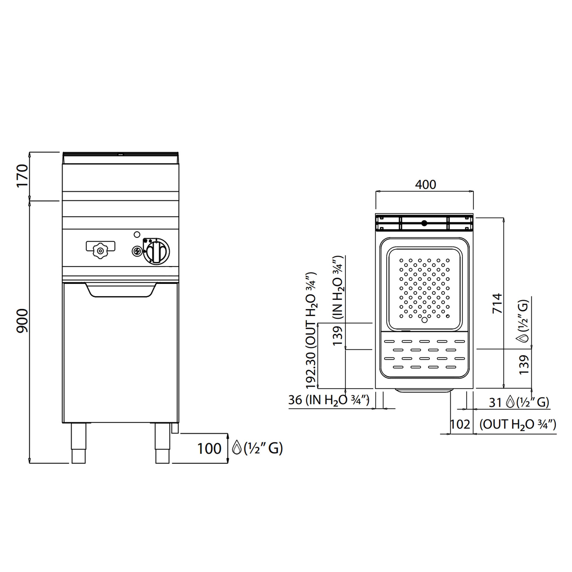 Gas pastakoger (10 kW)