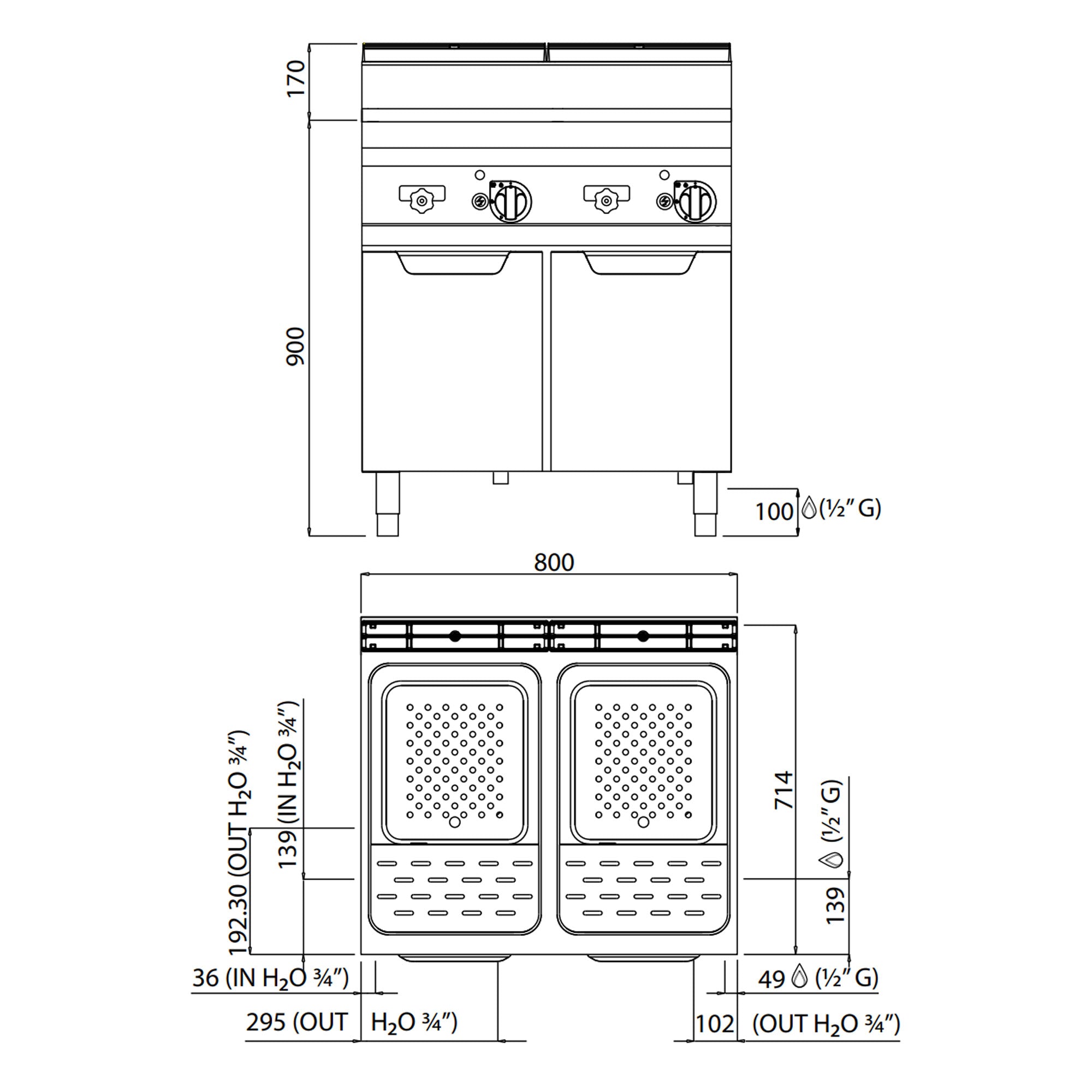 Gas pastakoger (20 kW)