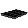 (12 st) Polypropylenbeholdere GN 1/3 - sort - højde 100 mm
