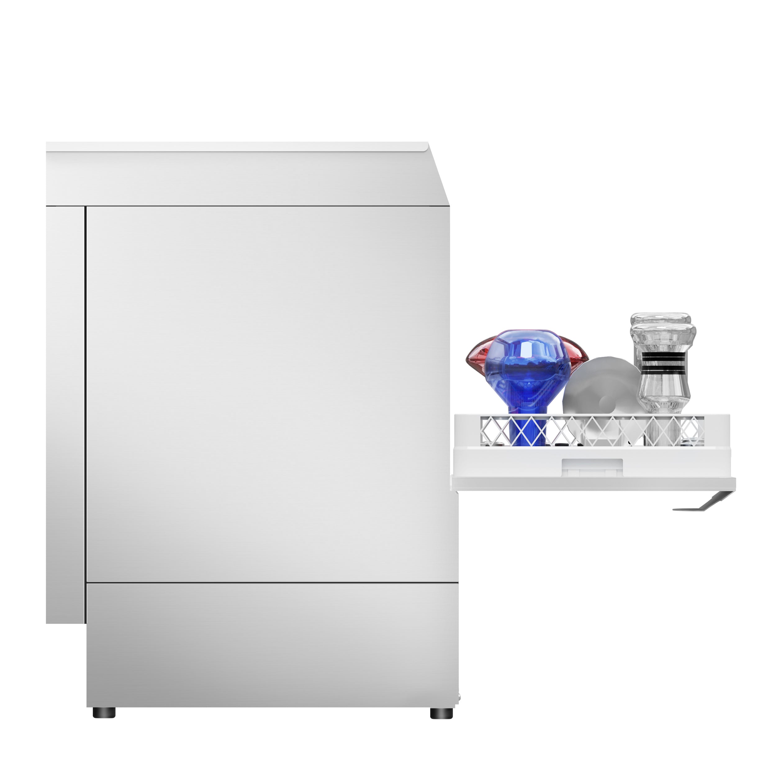 Glas opvaskemaskine SHISHA - 4,9 kW - Med Afløbspumpe, Vaskemiddelpumpe og Blødgøringsanlæg (Dobbeltvæg)