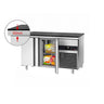 PREMIUM-frysebord – 1400 x 700 mm – med 2 døre – inkl. bordplade i granit