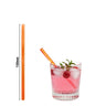 (50 stk.) Glassugerør - 150 mm - ø 8 mm - neonorange - inkl. 1 rengøringsbørste