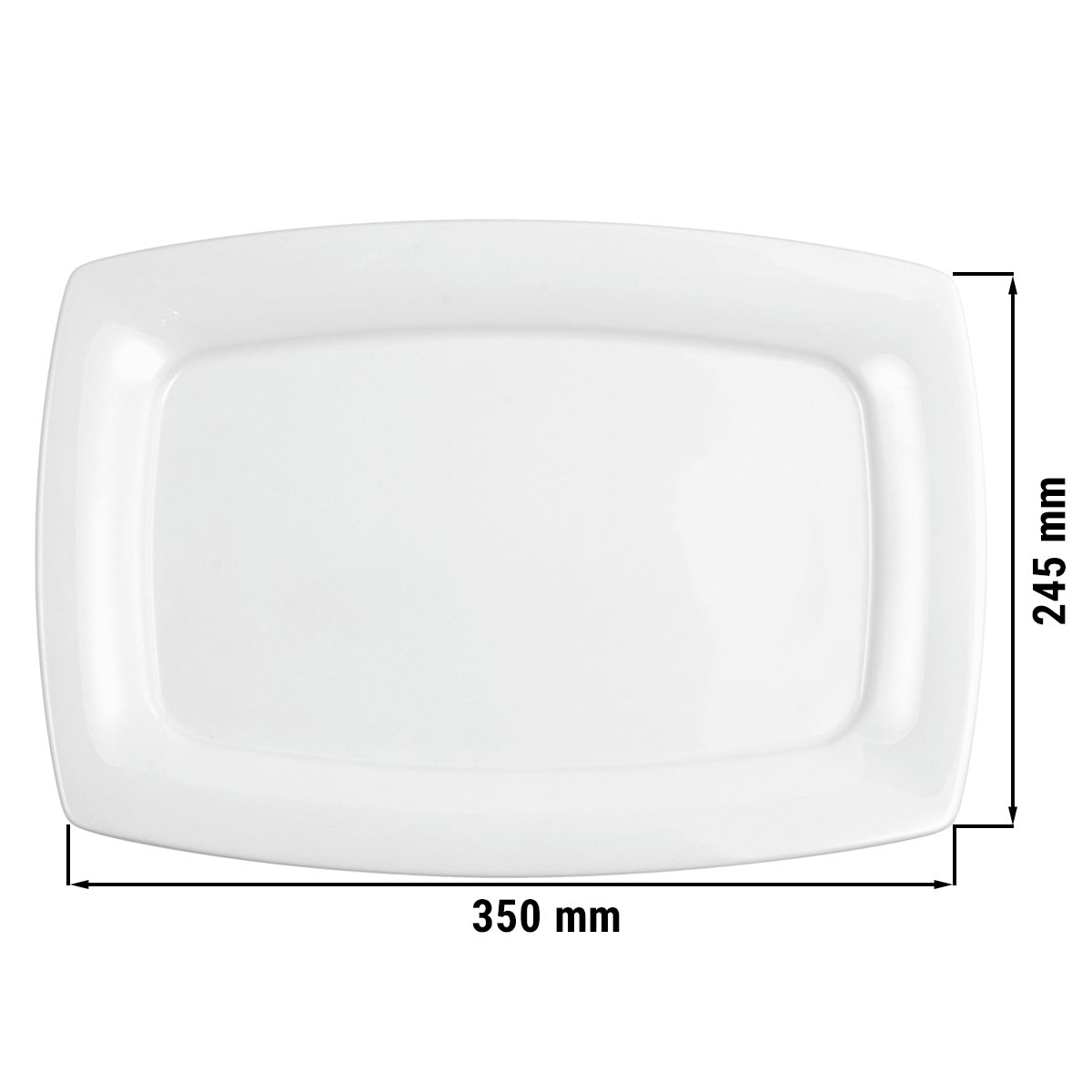 (6 stk.) Seltmann Weiden - Gourmet tallerken ECKIG - 35,5 x 24,5 cm