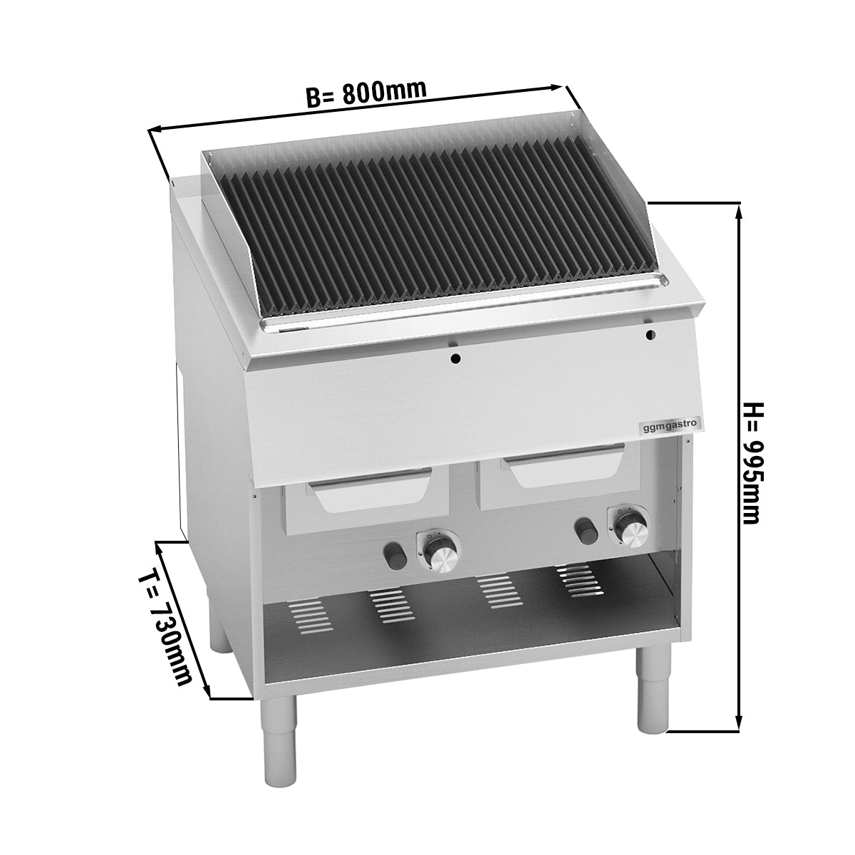 Gas lavasten Grill (18 kW)