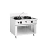 Gas Wokkomfur / Kinakomfur - med 2 blus - 2x 15 kW