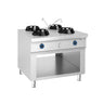 Gas Wokkomfur / Kinakomfur - med 4 kogeplader - 56 kW