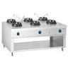 Gas Wokkomfur / Kinakomfur - med 6 kogeplader - 84 kW