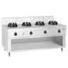Gas Wokkomfur / Kinakomfur - med 4 kogeplader - 56 kW