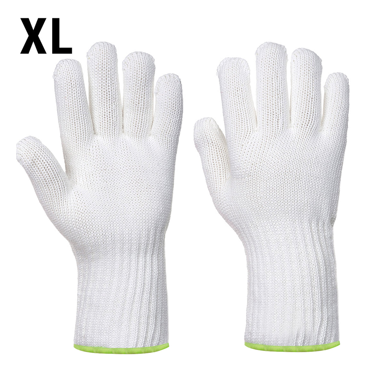 (10 stk.) Varmebestandig handske - Hvid - Størrelse: L