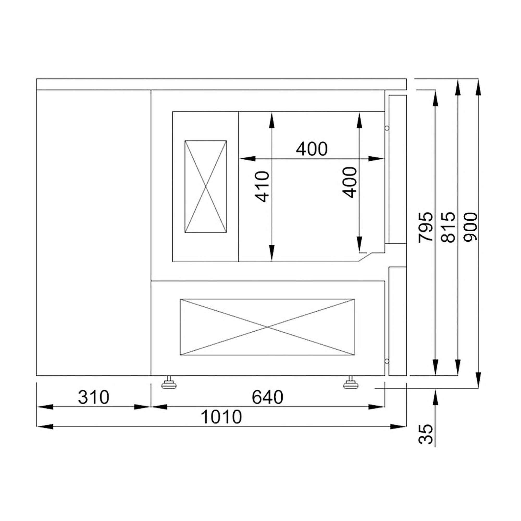 Elektrisk varmluftovn - 6x GN 1/1 & DA 40 x 60 - inkl. fryser