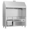 Neutralelement til kul-/gasgrill BERLIN - 1760 mm - rustfrit stål