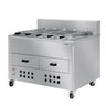 Kulgrill - 1.200 mm - med 5 spyd - rustfrit stål