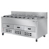 Kulgrill - 1.800 mm - med 8 spyd - rustfrit stål