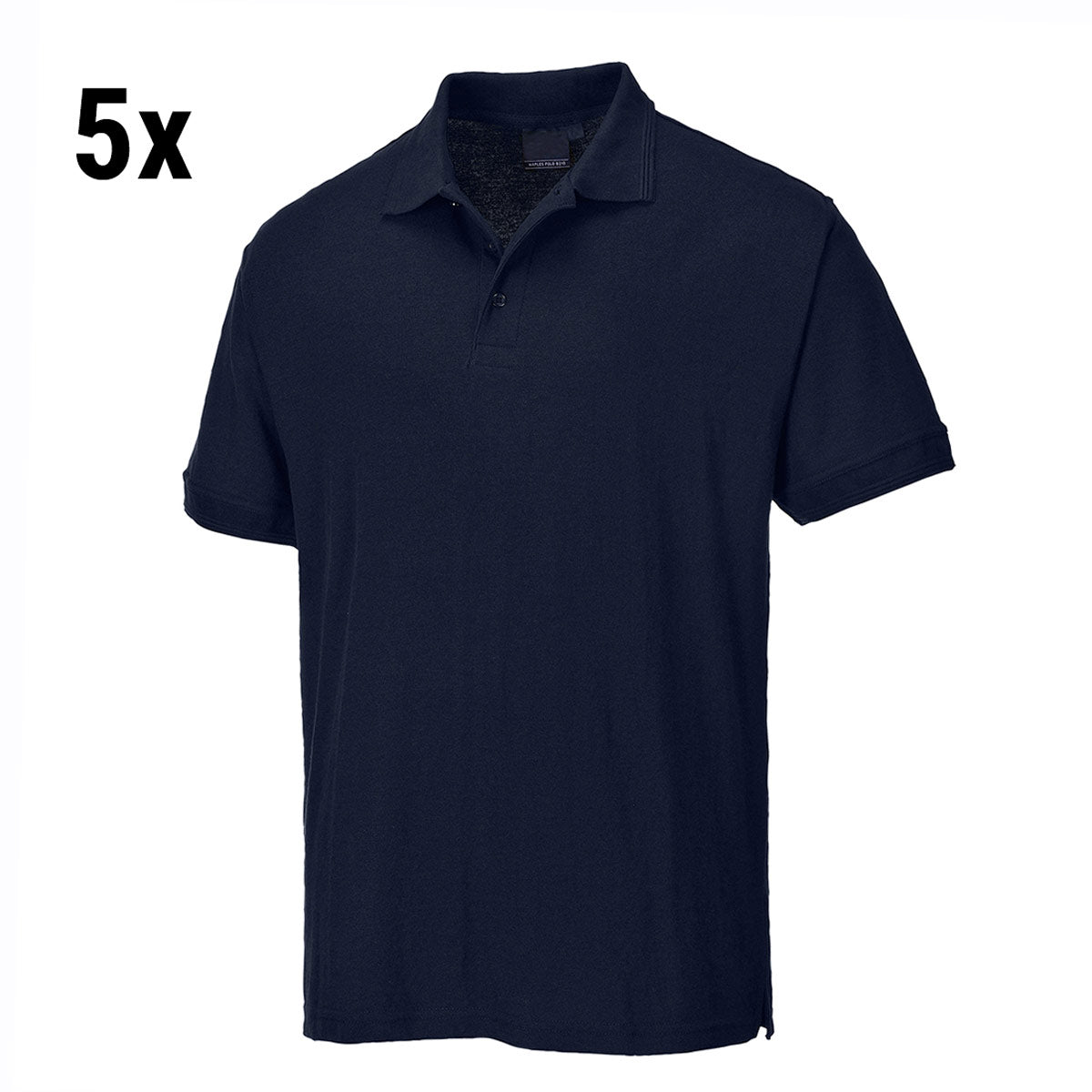 (5 stk.) Polo shirt til mænd - mørk marineblå - Størrelse: XS