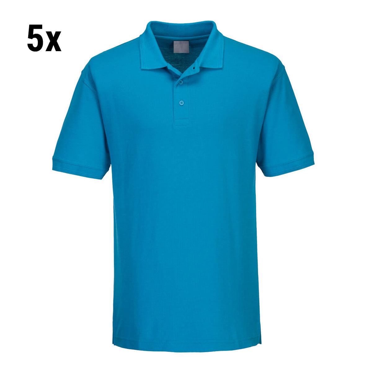 (5 stk.) Polo shirt til mænd - Water Blue - Størrelse: 3XL